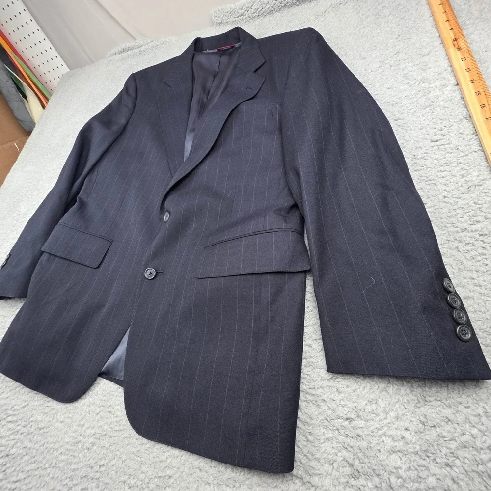 Jos. A. Bank Executive Collection Blazer Mens Navy Blue‎ Pinstripe No SZ tag 40S